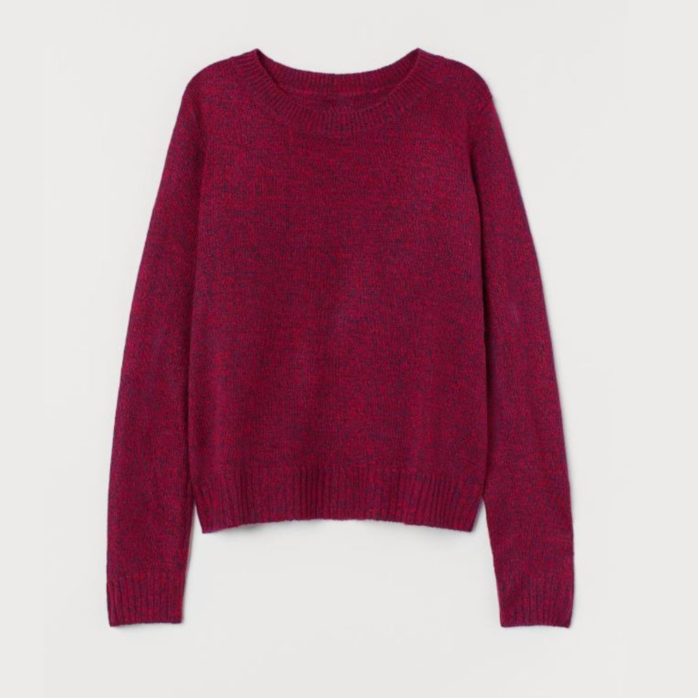 Size- M, black & red winter Cardigan for women - Picture 2 of 4